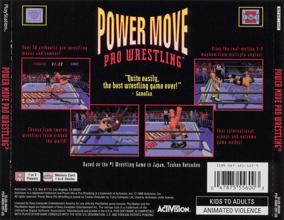 Back Cover for Power Move Pro Wrestling (PlayStation)