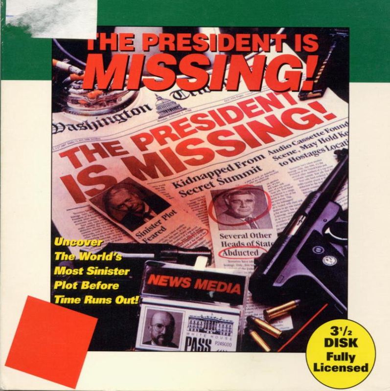 Front Cover for The President is Missing (DOS) (1993 re-release)