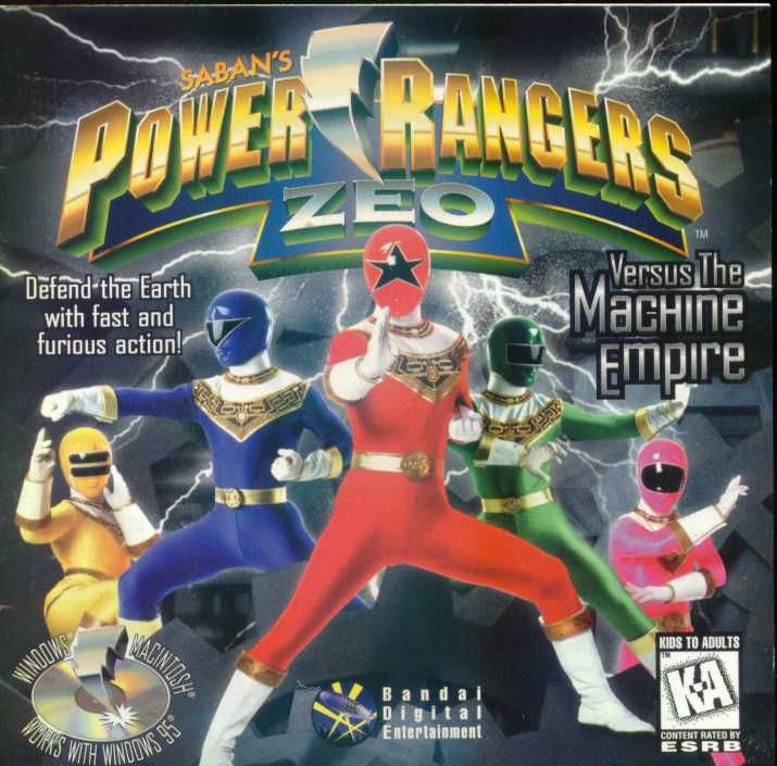 Front Cover for Saban's Power Rangers Zeo Versus The Machine Empire (Macintosh and Windows and Windows 16-bit) (CD Jacket)