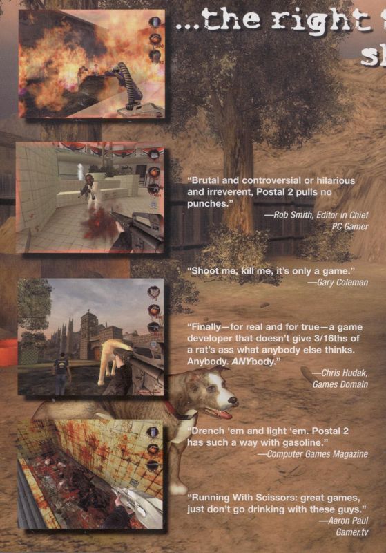 Inside Cover for Postal² (Windows): Left