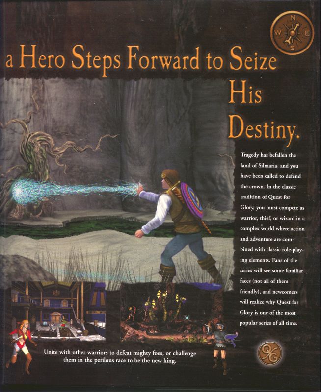 Inside Cover for Quest for Glory V: Dragon Fire (Macintosh and Windows): Right Flap