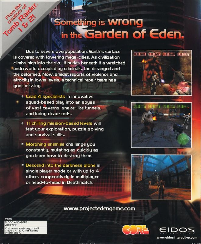 Back Cover for Project Eden (Windows)