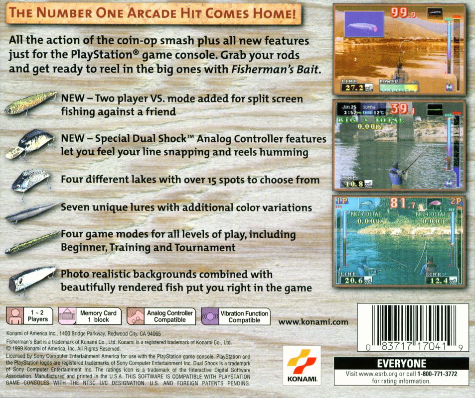 Back Cover for Fisherman's Bait: A Bass Challenge (PlayStation)