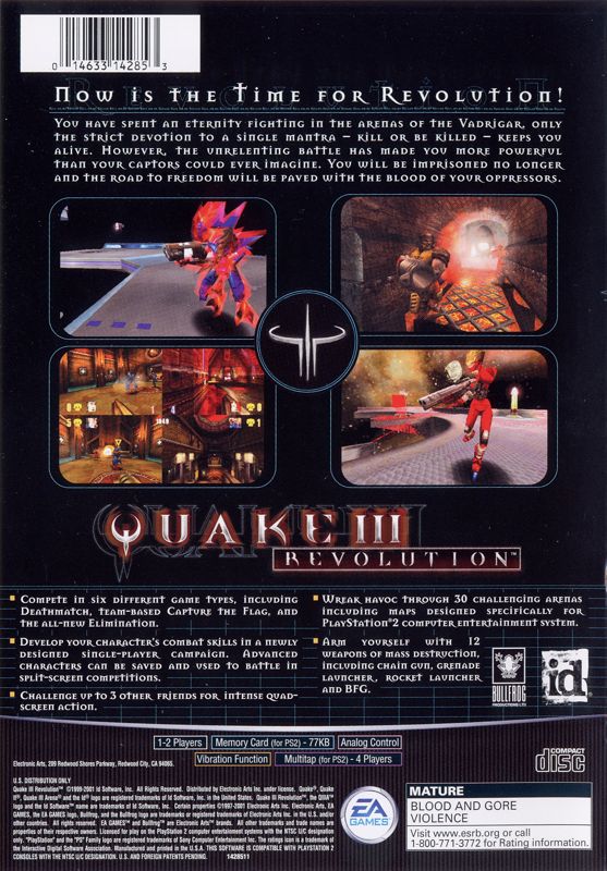 Back Cover for Quake III: Revolution (PlayStation 2)