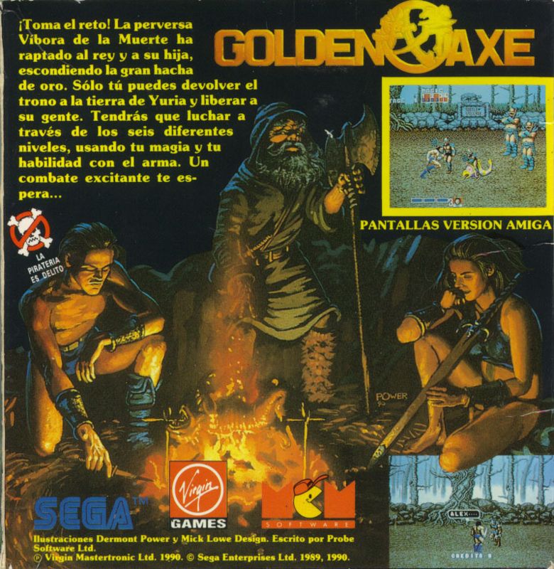 Back Cover for Golden Axe (Amstrad CPC)