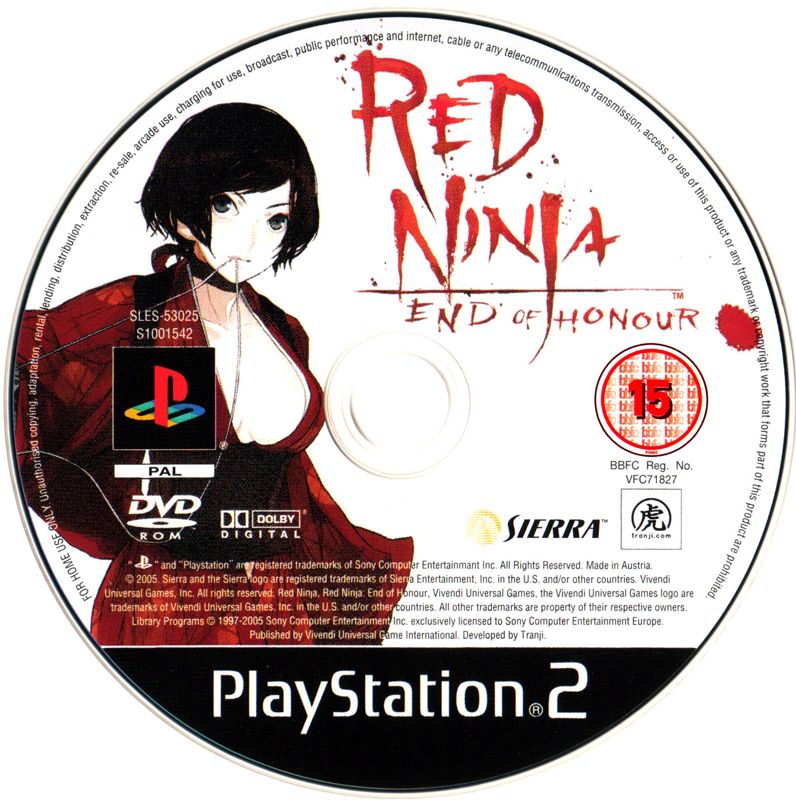 Red Ninja: End of Honor cover or packaging material - MobyGames