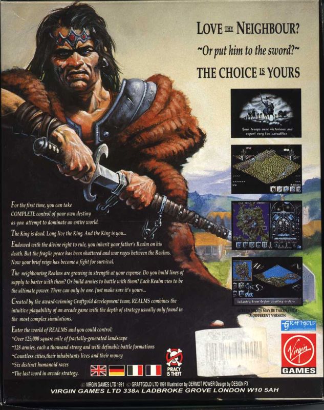 Back Cover for Realms (DOS)