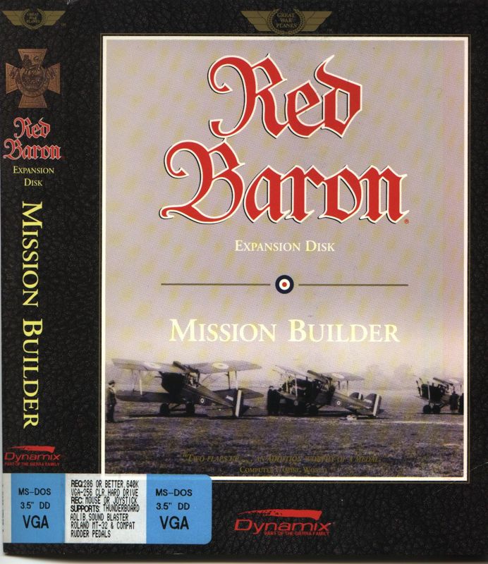 Front Cover for Red Baron: Mission Builder (DOS)