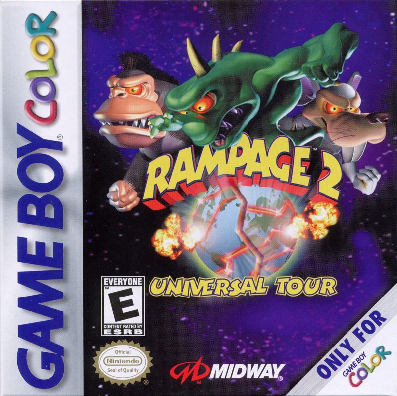 Front Cover for Rampage 2: Universal Tour (Game Boy Color)