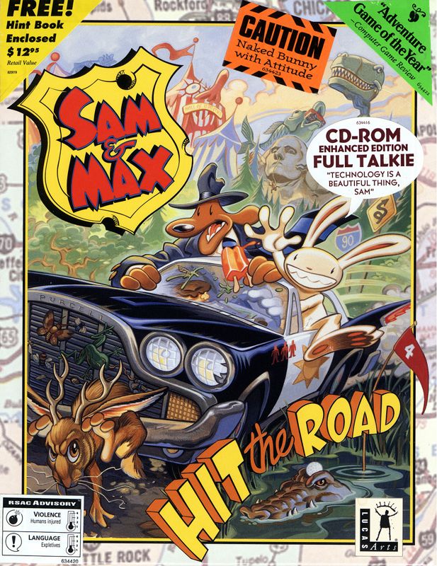 Front Cover for Sam & Max: Hit the Road (DOS) (CD-ROM Full Talkie release)