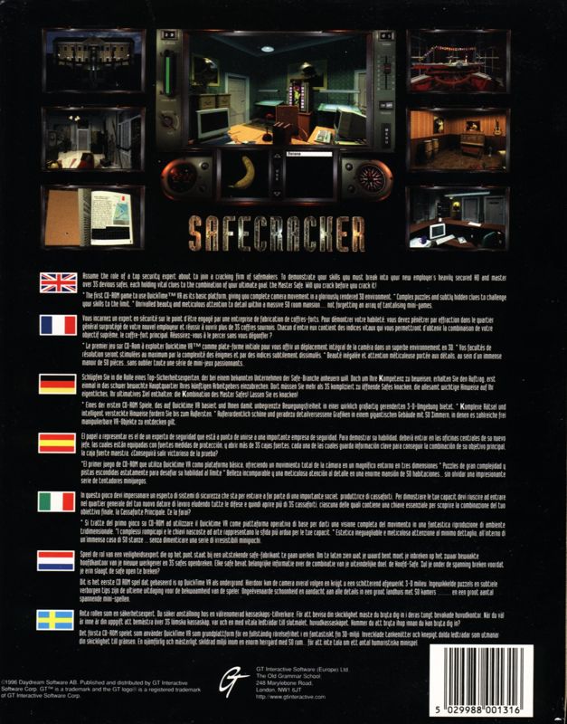 Back Cover for Safecracker (Windows)