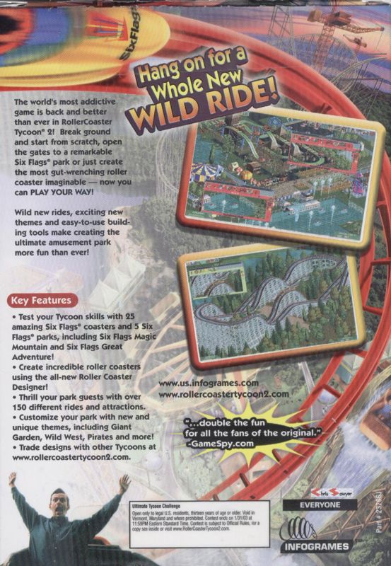 Back Cover for RollerCoaster Tycoon 2 (Windows)