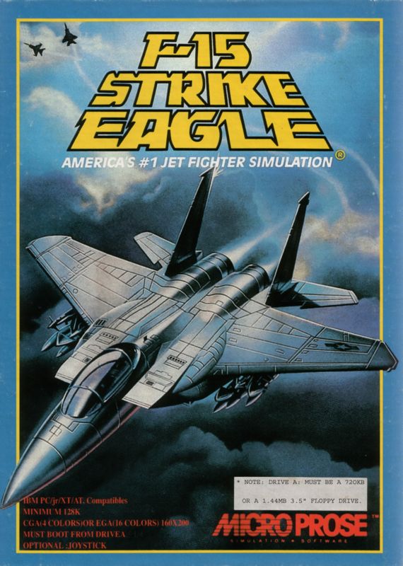 Front Cover for F-15 Strike Eagle (PC Booter) (EGA 3.5" Floppy Disk release)