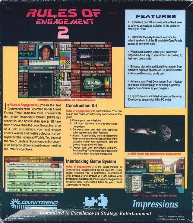 Back Cover for Rules of Engagement 2 (DOS)
