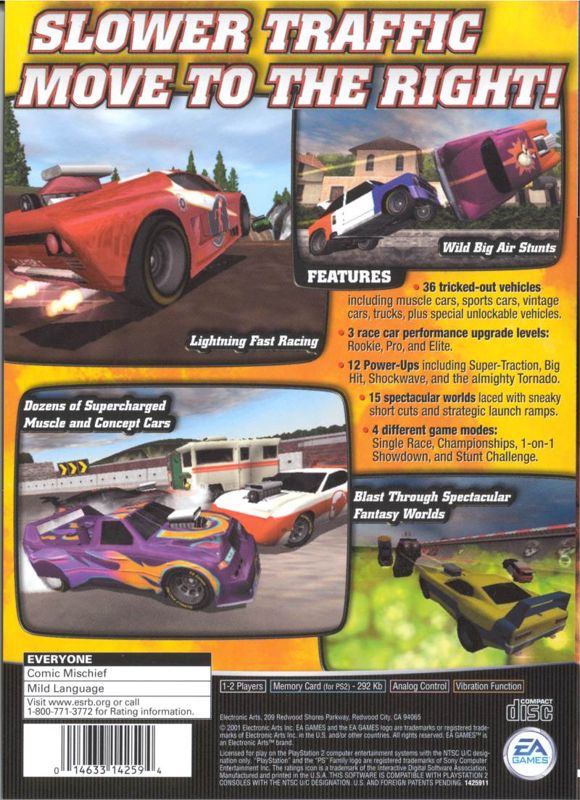 Back Cover for Rumble Racing (PlayStation 2)