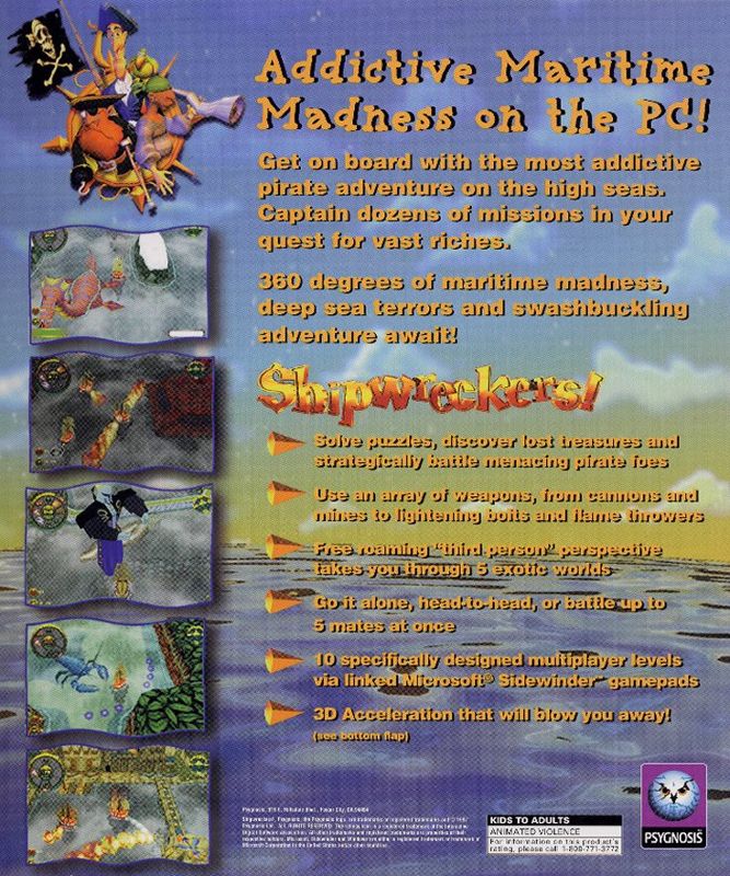 Back Cover for Shipwreckers! (Windows)