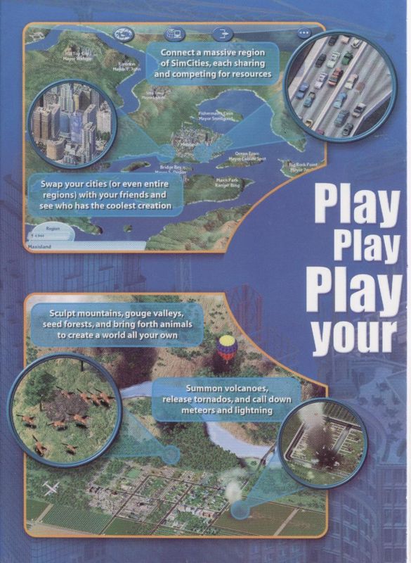 Inside Cover for SimCity 4 (Windows): Left Flap