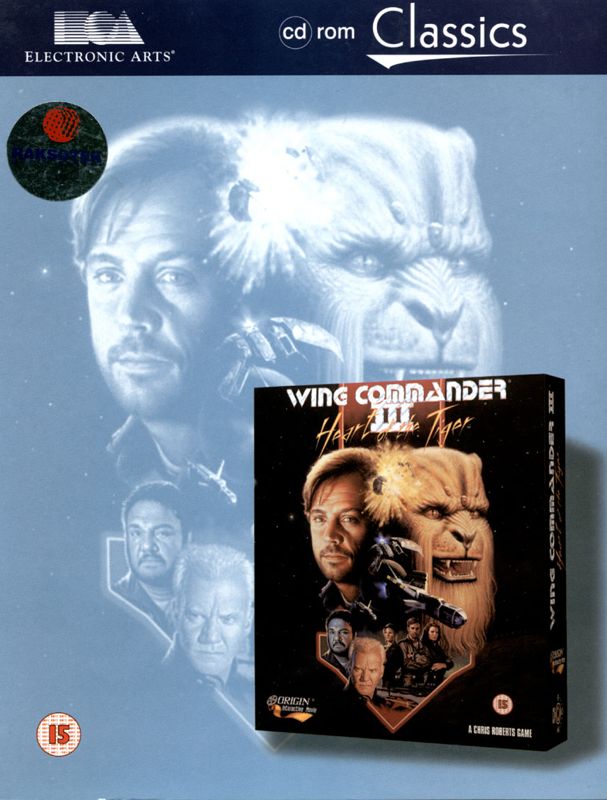 Front Cover for Wing Commander III: Heart of the Tiger (DOS) (cd rom Classics release): Slide-in wrapping
