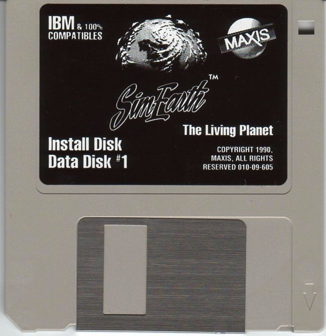 Media for SimEarth: The Living Planet (DOS): Disk 1/2