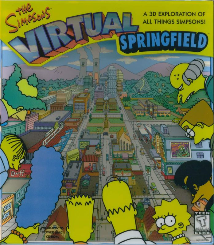 Front Cover for The Simpsons: Virtual Springfield (Macintosh and Windows)