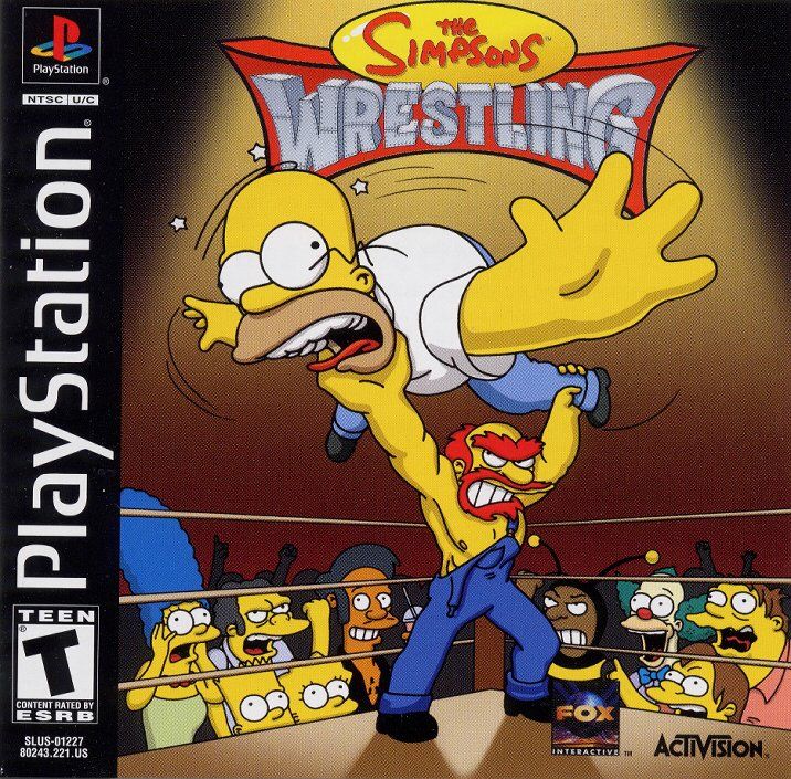 Front Cover for The Simpsons Wrestling (PlayStation)