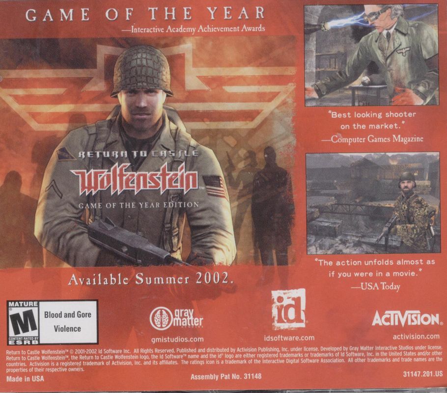 Other for Soldier of Fortune II: Double Helix (Windows): Jewel Case - Back