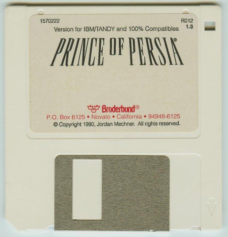 Media for Prince of Persia (DOS): 3.5" Disk