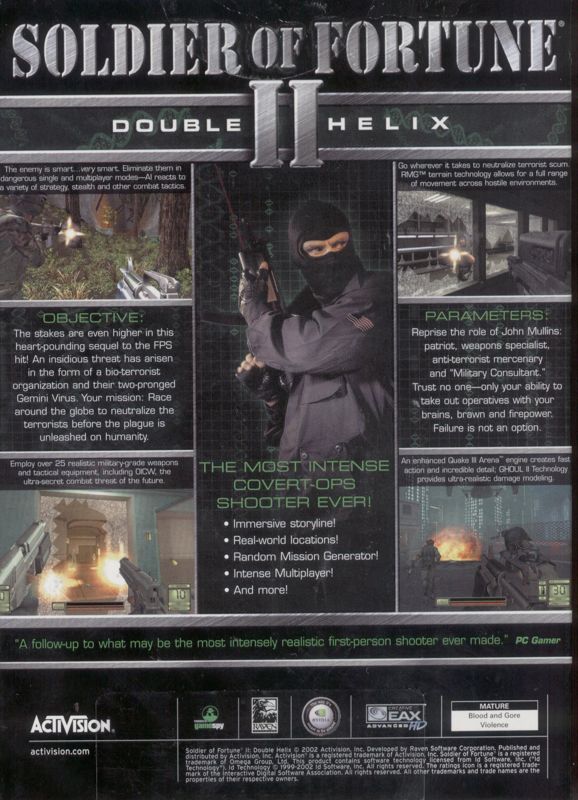 Soldier Of Fortune 2 Double Helix PAL Xbox Complete In Good