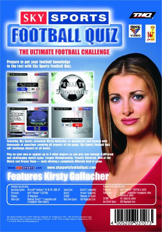 Back Cover for Sky Sports Football Quiz (Windows)