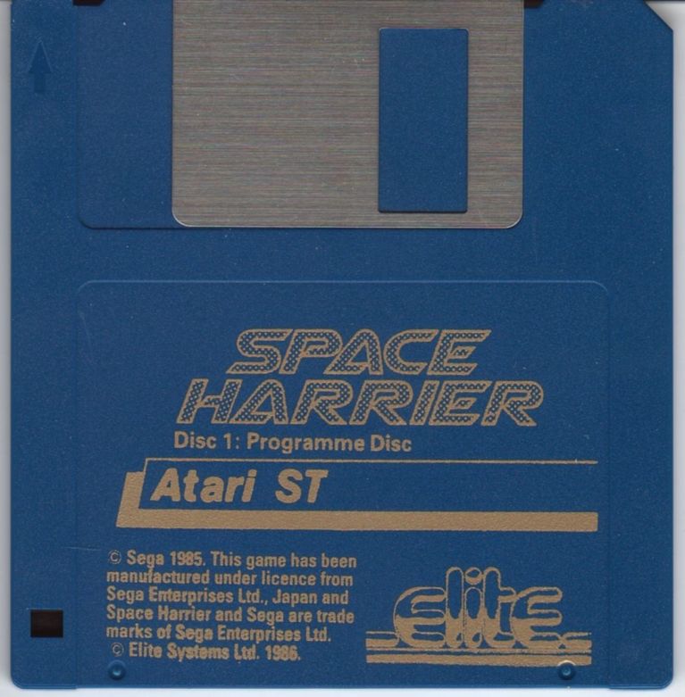 Media for Space Harrier (Atari ST): Disk 1/2