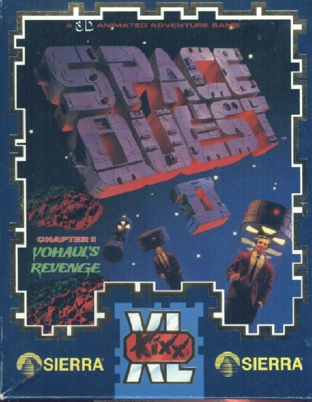 Front Cover for Space Quest II: Chapter II - Vohaul's Revenge (DOS) (XL Kixx Release)