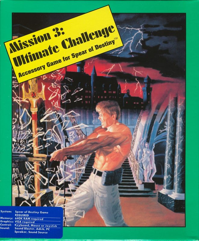 Front Cover for Mission 3: Ultimate Challenge - Accessory Game for Spear of Destiny (DOS)