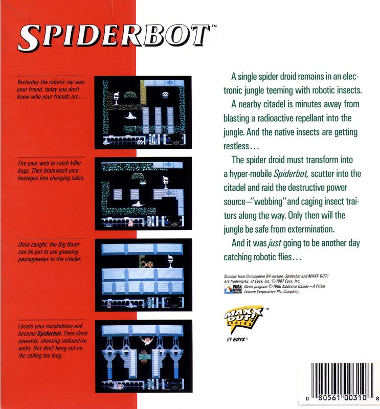 Back Cover for Spiderbot (PC Booter)
