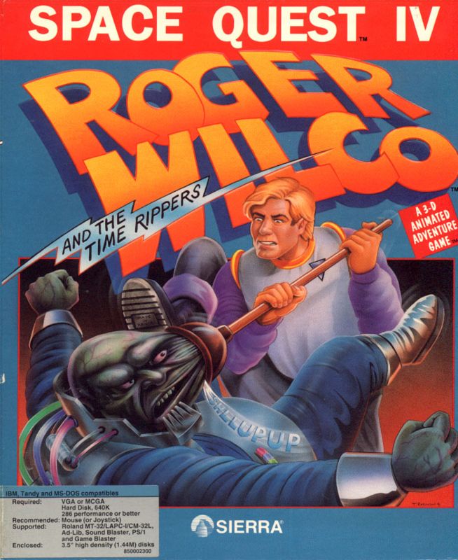 Space Quest IV Roger Wilco and the Time Rippers promo art, ads