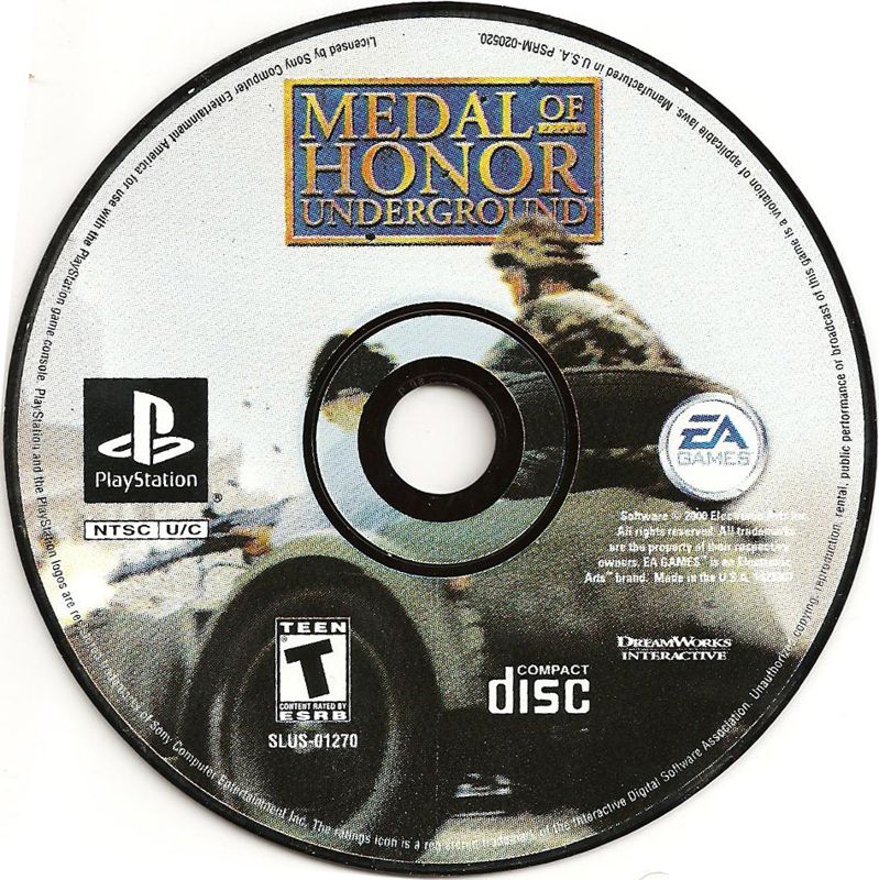 Media for Medal of Honor: Underground (PlayStation)