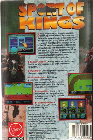 Back Cover for Omni-Play Horse Racing (DOS)