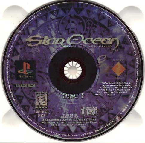 Media for Star Ocean: The Second Story (PlayStation): Disc 1