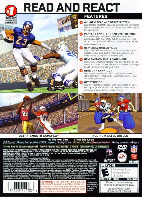 Madden NFL 08 cover or packaging material - MobyGames