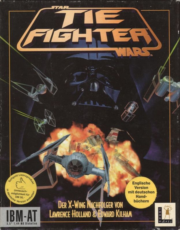 Front Cover for Star Wars: TIE Fighter (DOS) (1st German release - game in English, manual in German)