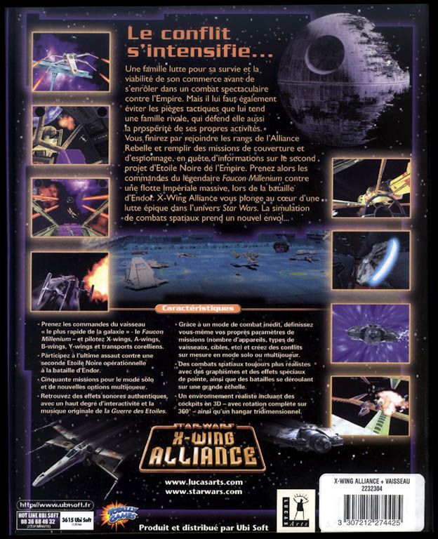 Back Cover for Star Wars: X-Wing Alliance (Windows) (X-Wing Alliance * Vaisseau (#2232304))
