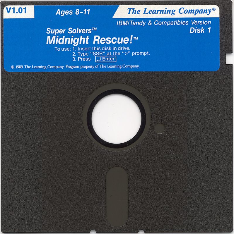 Media for Super Solvers: Midnight Rescue! (DOS): Disk 1