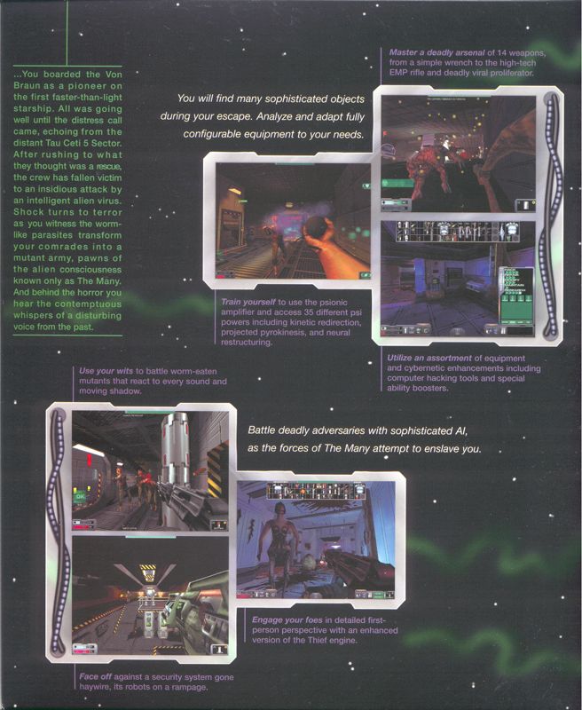 Inside Cover for System Shock 2 (Windows): Right Flap