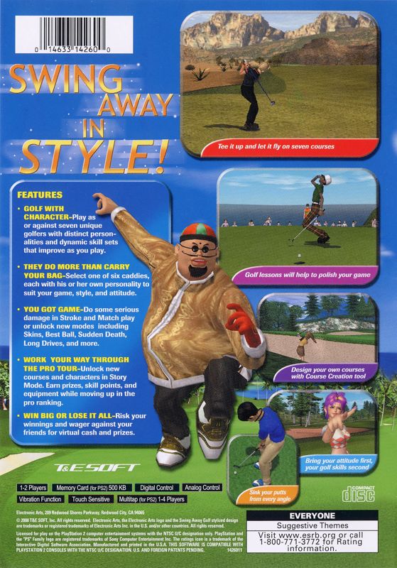 Back Cover for Swing Away Golf (PlayStation 2)