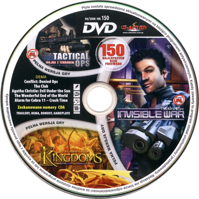 Media for Deus Ex: Invisible War (Windows) (CD-Action #150 (4/2008) covermount)
