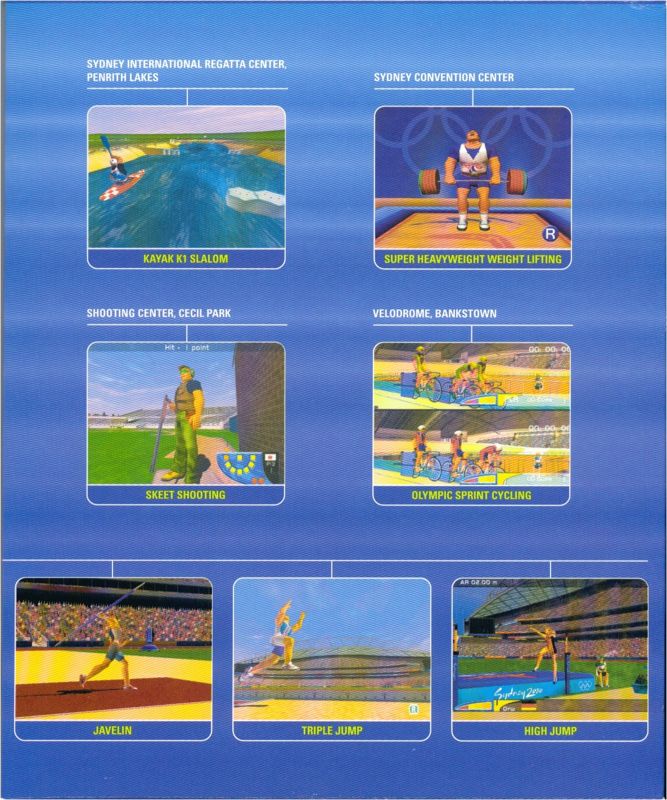 Inside Cover for Sydney 2000 (Windows): Right Flap