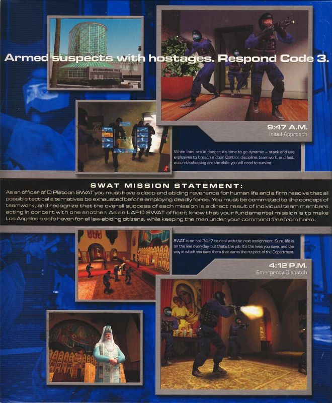 Inside Cover for SWAT 3: Close Quarters Battle (Windows): Right Flap