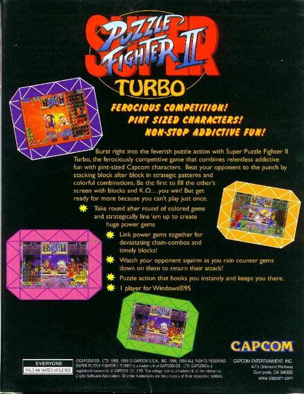 Back Cover for Super Puzzle Fighter II Turbo (Windows)