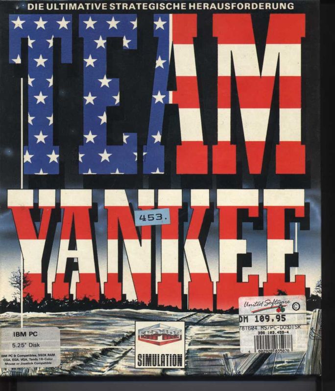 Front Cover for Team Yankee (DOS) (5.25" Disk version)