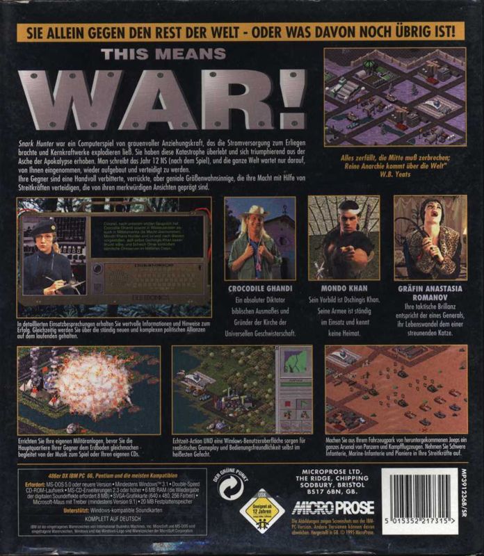 Back Cover for This Means War! (Windows 16-bit)