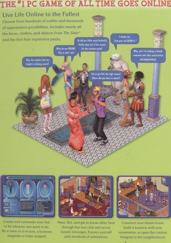 Inside Cover for The Sims Online (Windows): Right Flap
